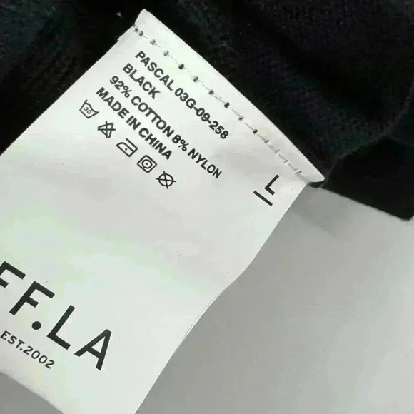 NWT Five Four‎ Los Angeles Pascal Men's Black Pullover Crew Neck Sweater Large - Picture 4 of 5